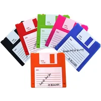 

Tinderala Durable heat resistant non slip Silicone Blanked Label Retro write 3.5 Inches Floppy All-weather Disk Mat Pad Coasters