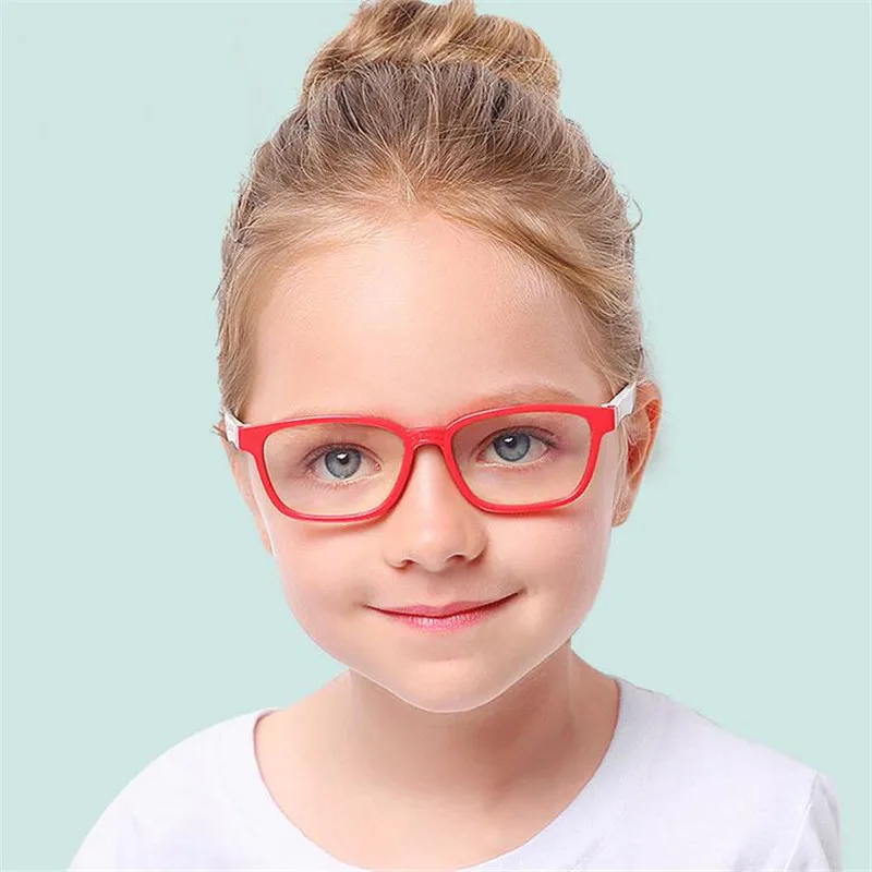2020 儿童眼镜新款时尚防蓝光平面镜硅胶软框架眼镜