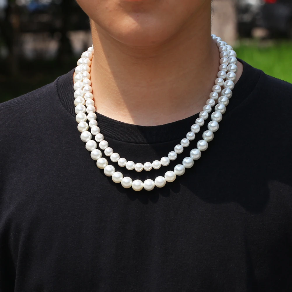 mens pearl necklace