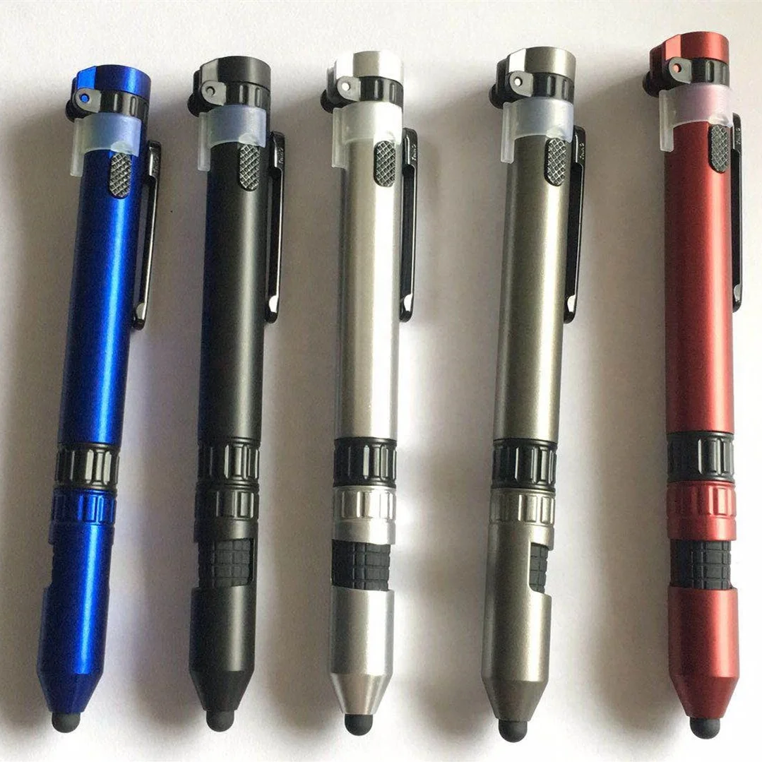 Combined Compass Multifunction Outdoor Tool Light Screwdriver Pen Touch