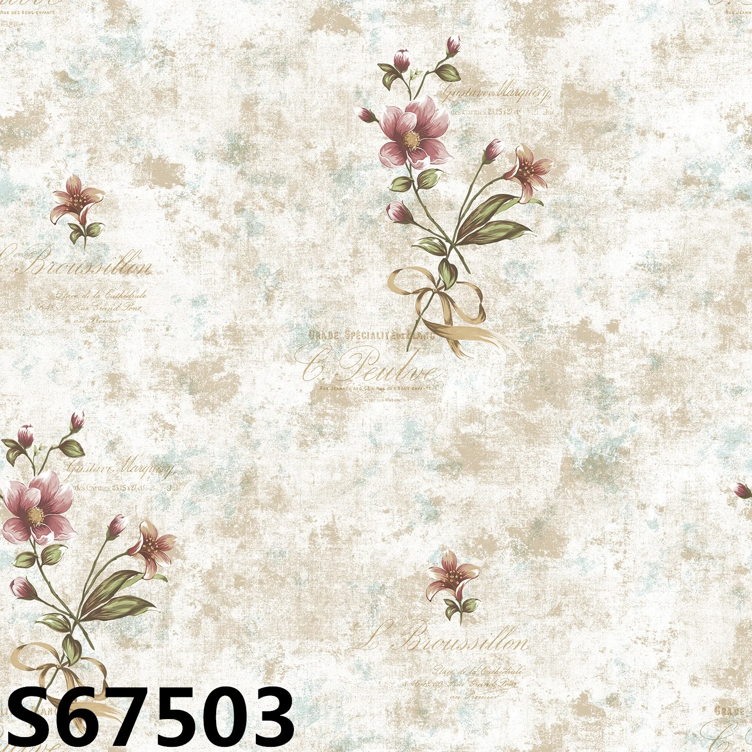 romantic flower wallpaper new designs hot sale