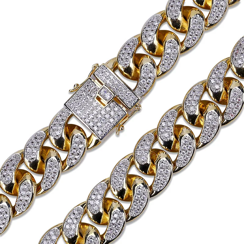 Cuban Link Chain 18k Gold Jewelry 