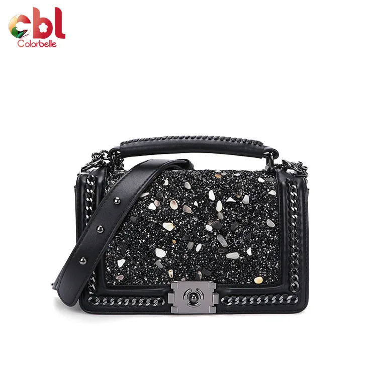 

New Fashion Women's PU Luxury Purses Crossbody Evening Bags Women Handbags Ladies, Black, colored