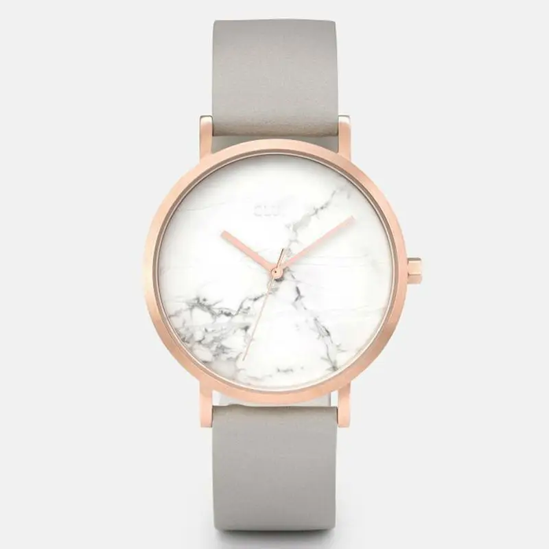 

Black elegance unisex wrist marble stainless steel watch, Black white