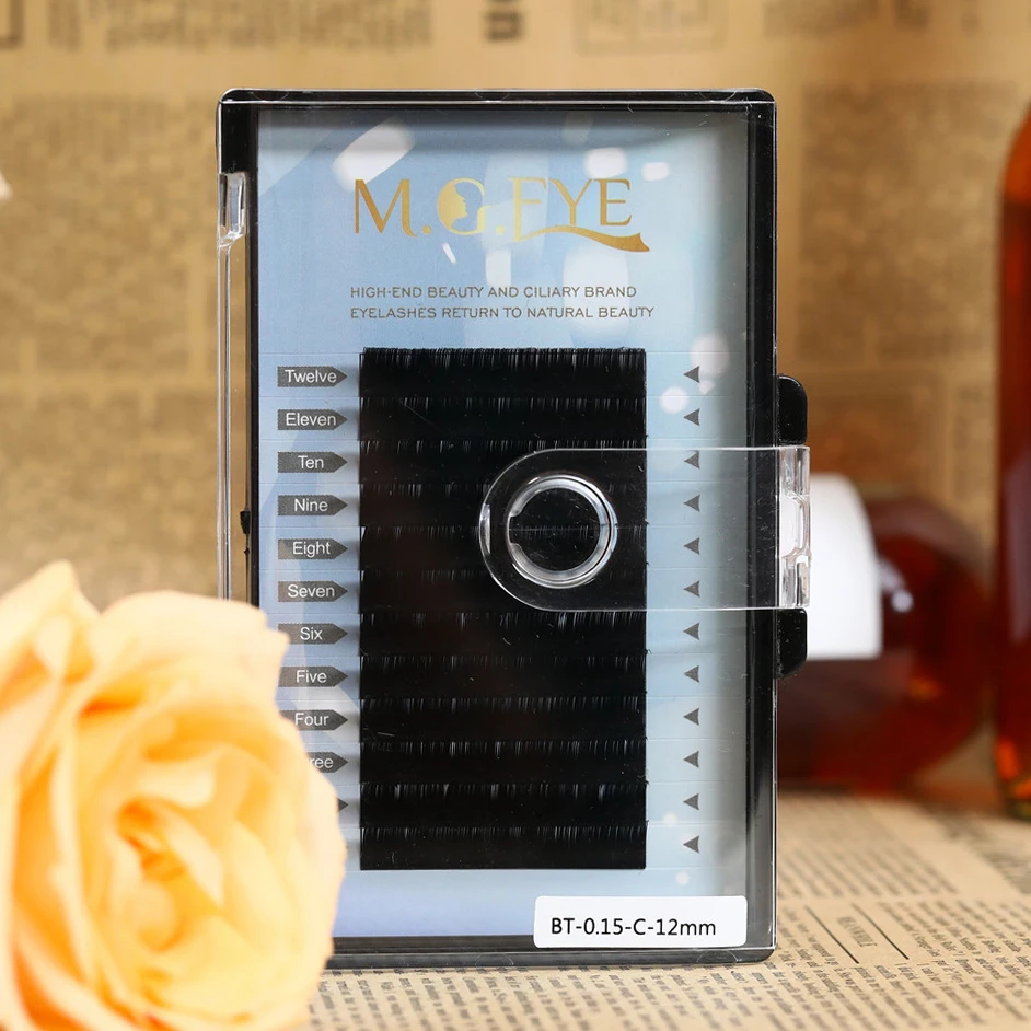 

High Quality Hand Made 3D Beautiful Clear Band False Eyelashes, Natural black