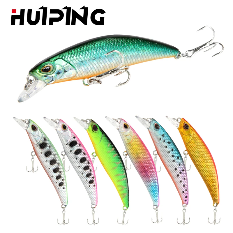 Fishing Lures Wholesale 4.4g 60mm Minnow Lure Hard Bait Sinking Bass Fishing Wobbler 60SR M028