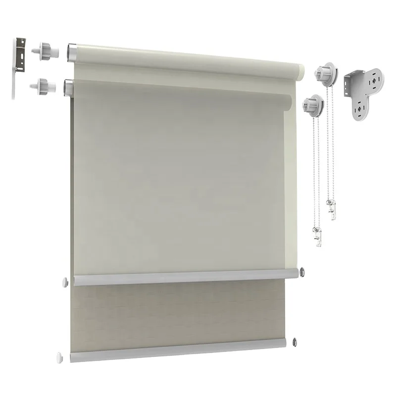 

Wholesale Electric Day And Night Blackout Office Roller Blinds Motor Google Drive Window Shades