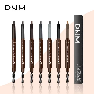 

DNM 7-colors dual-head dual-use eyebrow pencil automatic rotation beginner refill waterproof and sweat-proof eyebrow, 7colors