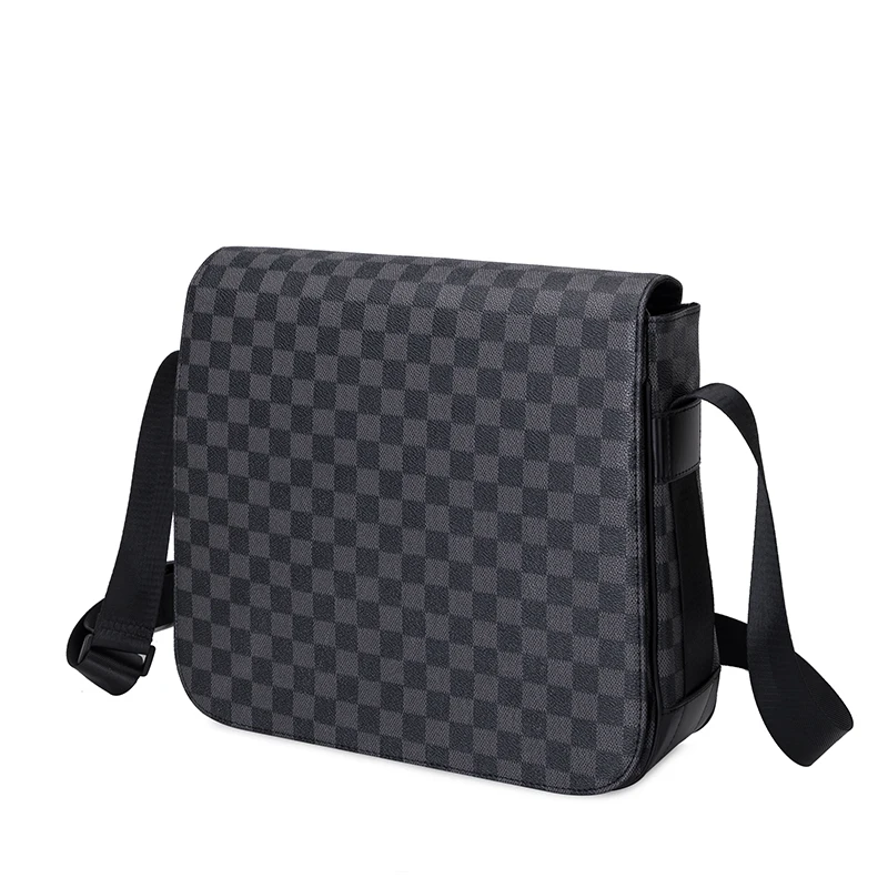 

New fashion men's bag shoulder bag chrome leather duffle bag men's, Grey