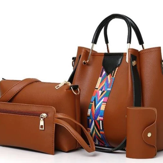 

2021 Hot Sale Fashion Cheap Price Lady Handbag Women Bag Sets Pu Handbags 4 Pcs In 1 Set