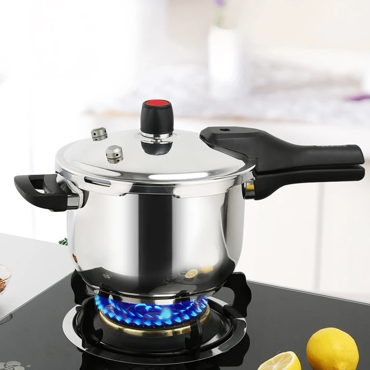 

Pressure cooker stainless steel stew soup pot pan kitchen cookware cooking tool gas Induction cooker Steamer chef commercial, Silver