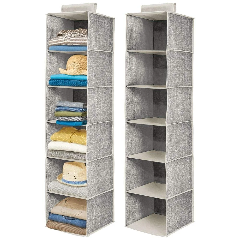 Sturdy Collapsible Hanging Closet Organizer Storage Shelves For Closet
