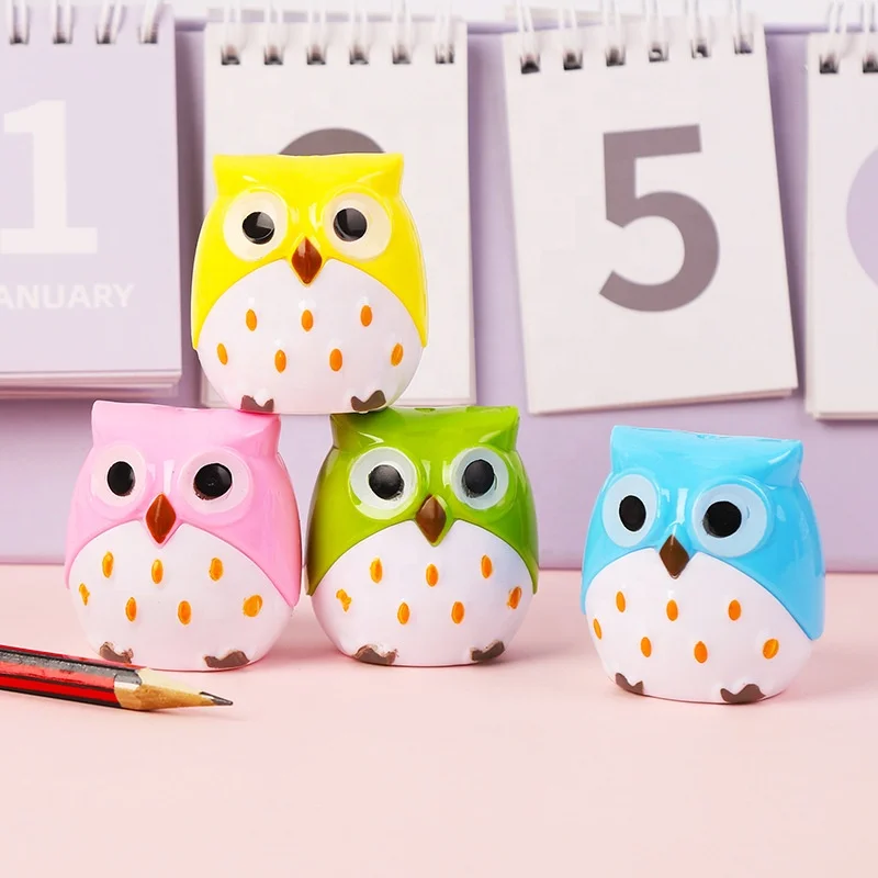 

Wholesale school creative cartoon cute owl pencil sharpener for kids
