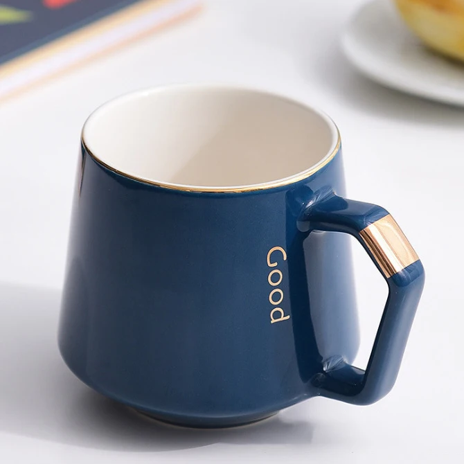 

Large capacity water cup nontumbler plastic cup matte thin plastic plastic flap with straw ceramic mug for school, Custom color