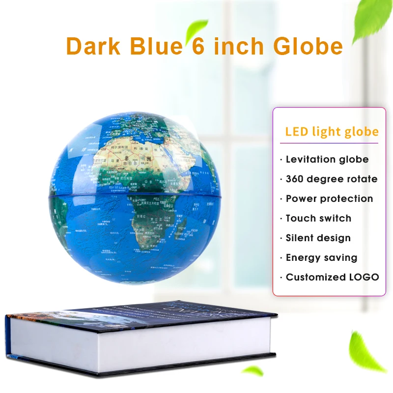 
Book item 6 inch magnetic levitation floating globe souvenir items sever souvenir gift promotional 