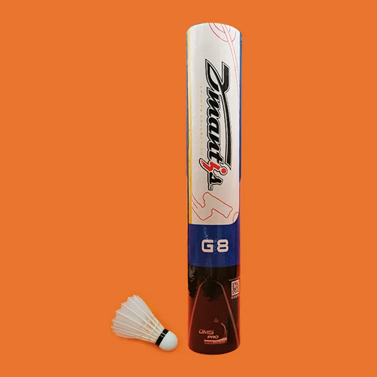 Factory Quality Goose Feather Dmantis G8 Practicing Badminton Shuttlecock