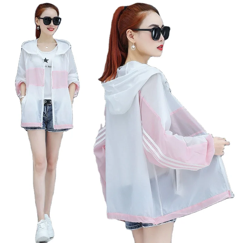 

Sun protection clothing women's thin coat sun protection shirt anti-ultraviolet mid-length