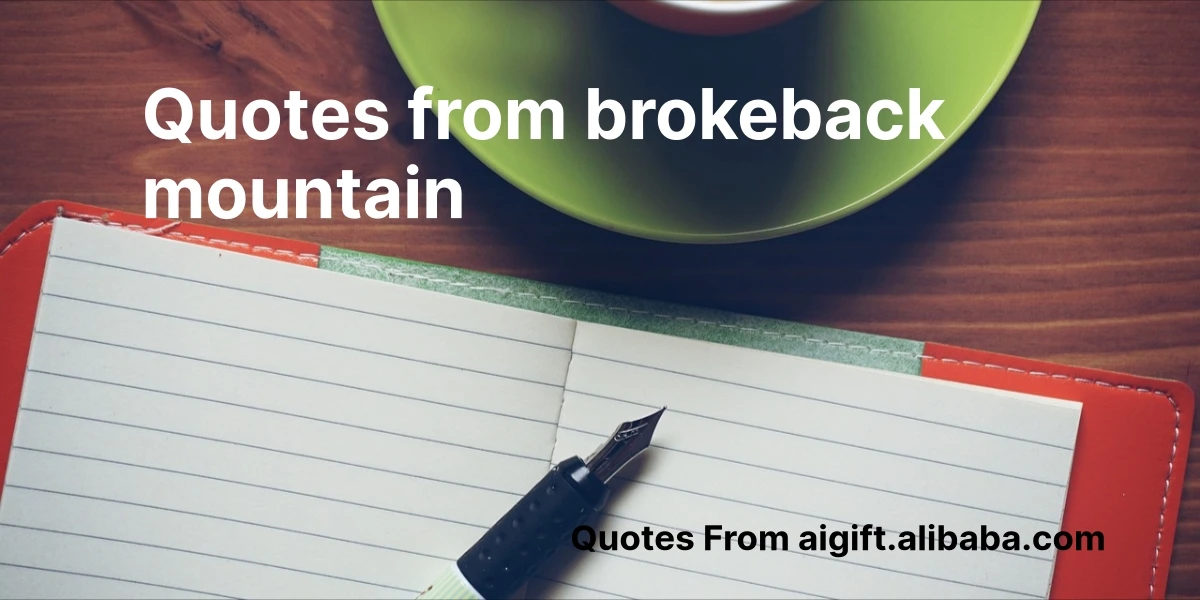 quotes from brokeback mountain