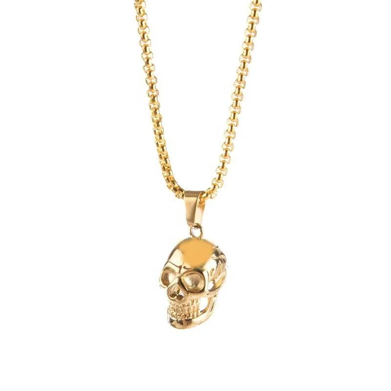 

Explosive Men's Hip Hop Punk Alloy Skull Pendant Necklace