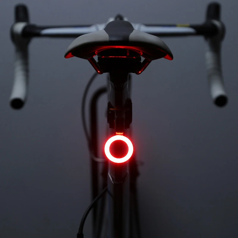 

Safety Cycling Parts Bike Seatpost Multi Lighting Modes USB Charge LED Bicycle Rear Flash Light Rechargeable Bike Tail Light, Black