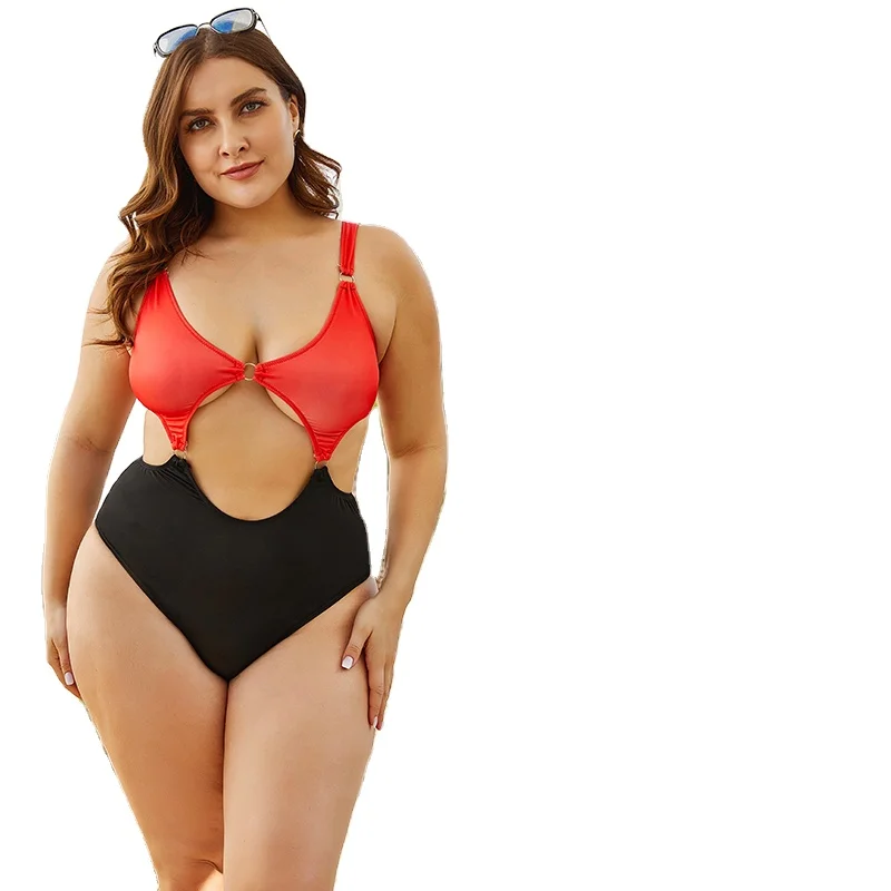 

Large Size Swimsuit One Piece Swimwear women Plus Big Breast Women Swimsuits 2020 Beach Monokini Print Fat Swim Suit, Customized color