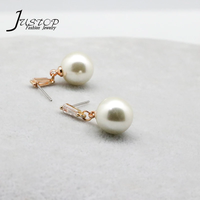 

New Jewellery Wholesale Women CZ Accessory Fashion Pearl Earrings 2020, As picture