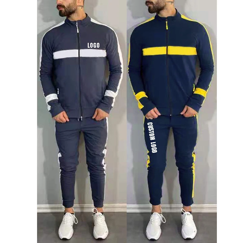 

Free shipping Custom Latest Design Mens Slim Gym Training Plain Fitted Tracksuits, Customized color