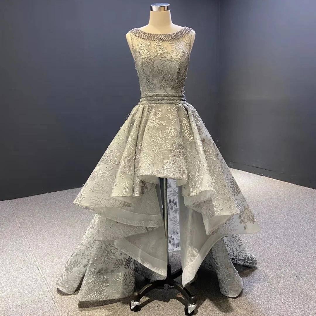 

Elegant Wholesale Cheap Long Sleeve Prom Dress Front Short Back Long Dress, As picture or your request