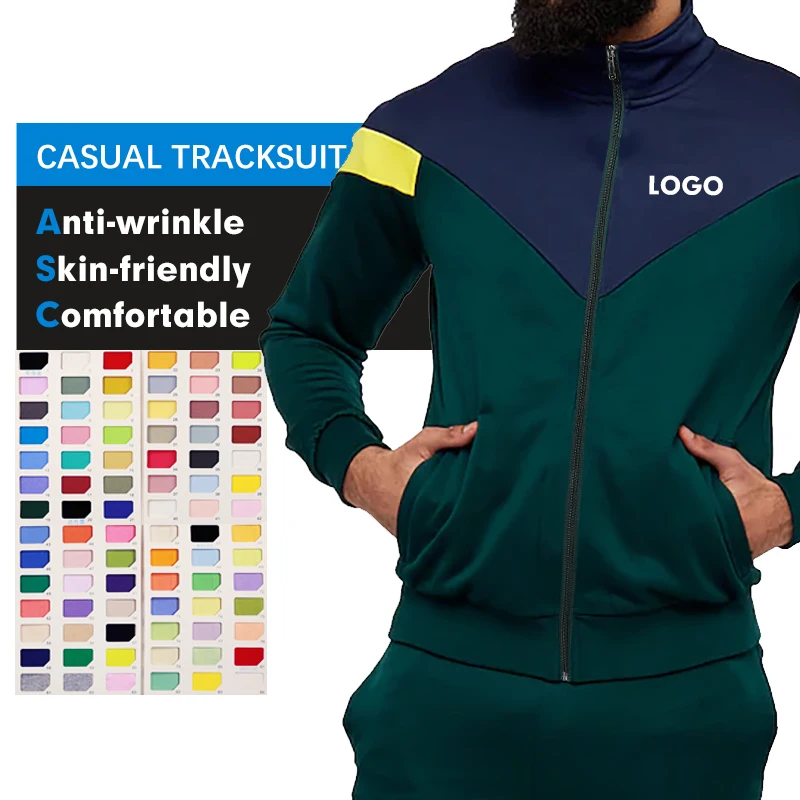 

Wholesale Custom logo Jogging Suits Men Spring Gym Sportswear Tracksuit Set