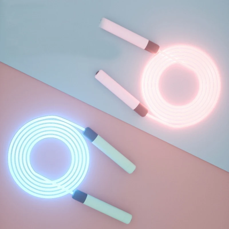 

optical cable Luminous 2.8m 4.5mm night LED light adult children kids jump skipping rope adjustable