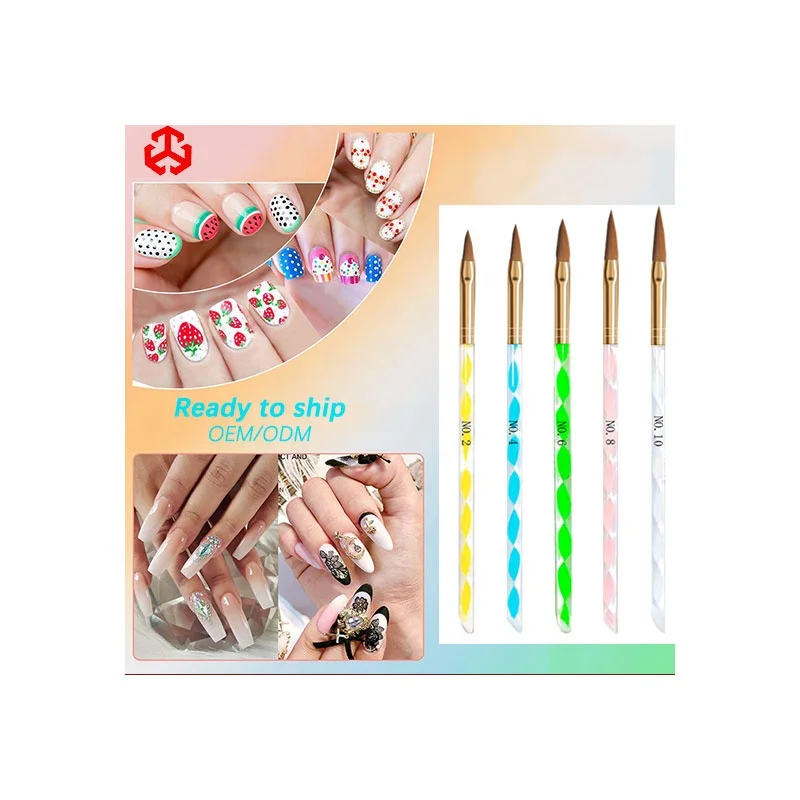 

Chinese painting customized private label 100% kolinsky polish acrylic nail brush