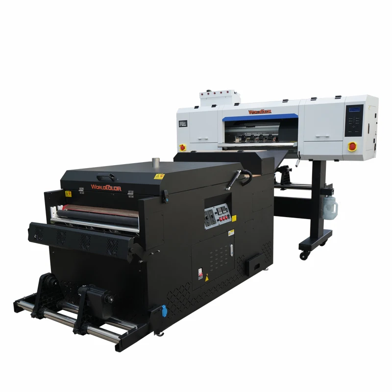 

WorldColor 2023 new upgrade 4 head dtf printer roll to roll Tshirt printing machine 24 inch with shaker system