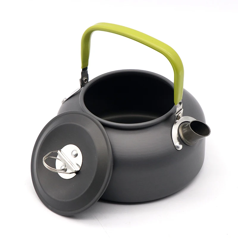 

Portable outdoor picnic cooking kettle 0.8L camping steel teapot hiking camping coffee kettle pot