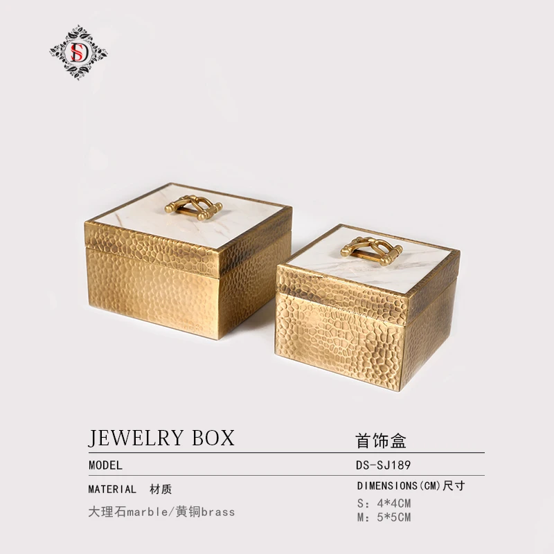 

Modern minimalist creative leather fashion glass jewelry box model room dresser cloakroom storage box decoration