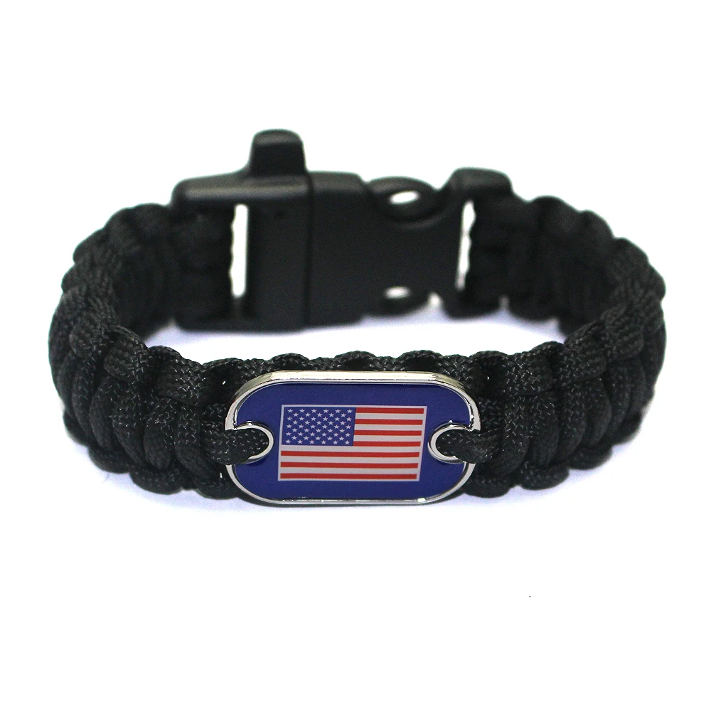 

Hot Sale Cheap Paracord Bracelet Multifunction Bracelet, Fashion Parachute Rope Flags Bracelet