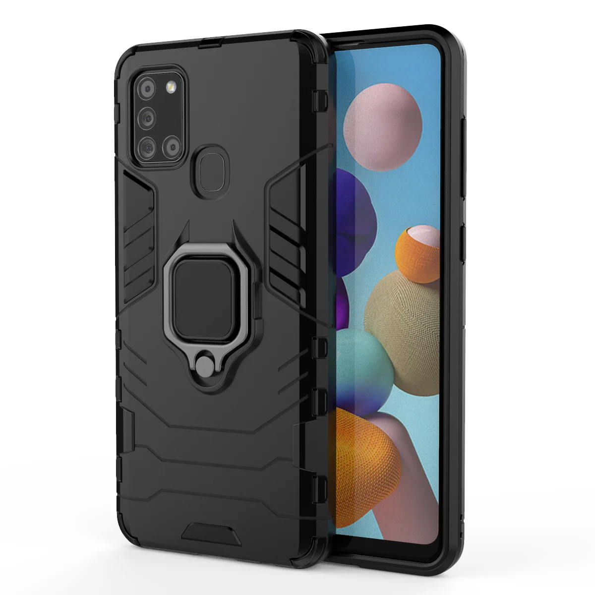 

Free Sample magnetic Phone Case Car Holder Phone Case For Samsung Galaxy A21S