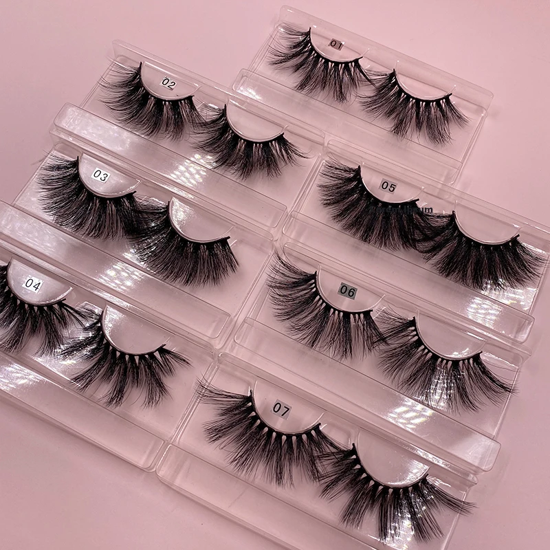 

Wholesale Cruelty Free 25mm Faux Mink Full Strip Synthetic Hair Eyelashes Lashes False Eye Lashes, Natural black