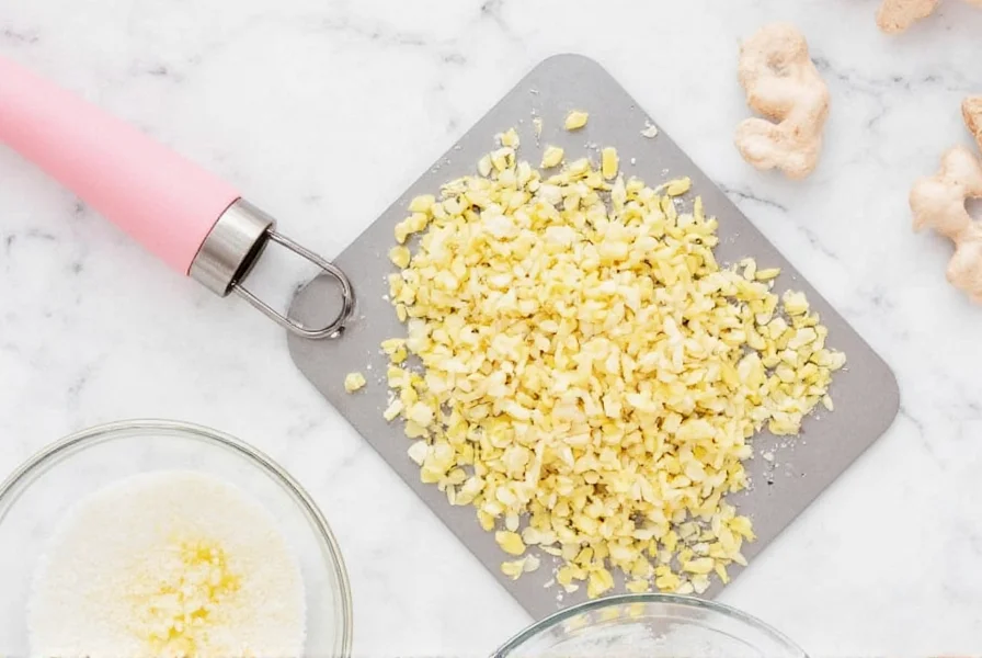 Chef using ginger grater to prepare fresh turmeric paste for curry recipe