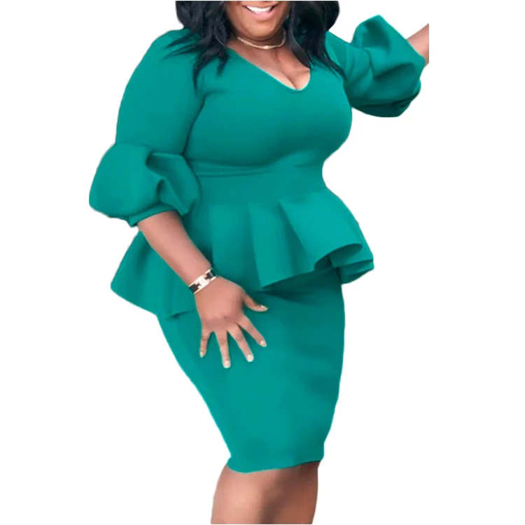 

Womens Bandage Dress Two Piece V Neck Ruffle Skirt Cocktail Dress Elegant Formal Midi Dress, Picture