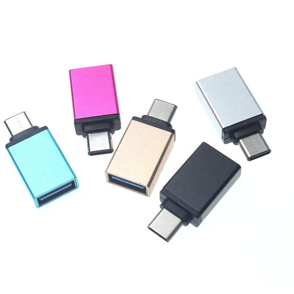 

wholesale usb 3.1 type c male to USB 3.0 A female OTG adapter converter for phone, Black,silver,grey,pink,gold,blue
