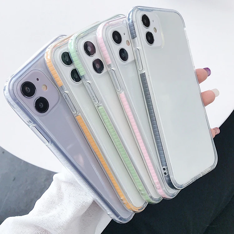 

Color edge Transparent TPU Phone Case Cover For iPhone XS Max XR X