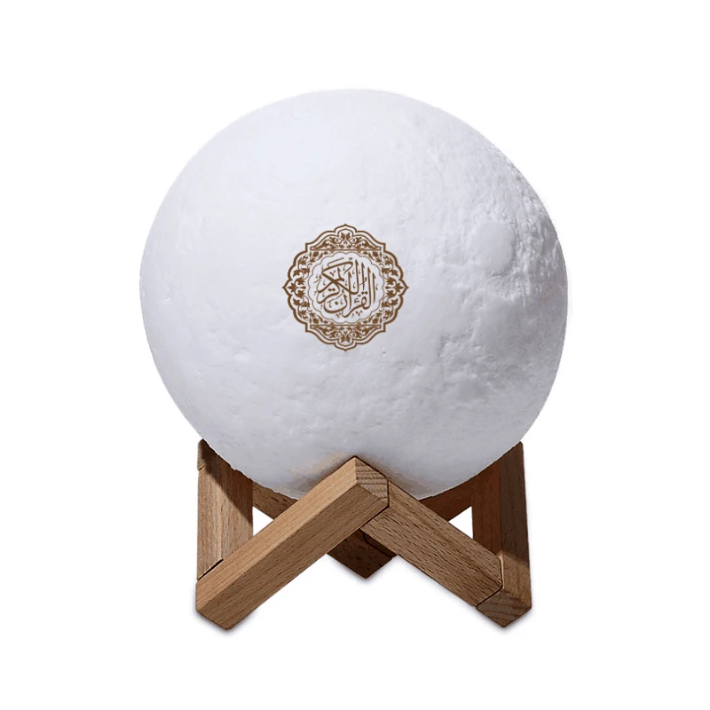 

Digital 3D printing moon Lamp quran speaker for Muslim, White
