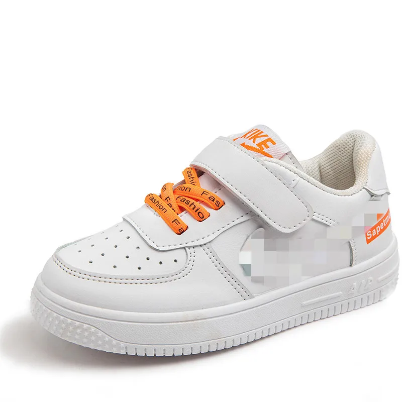 

Middle school students Girls' with solid soft sole leather boy running shoes sneakers, As the picture shows