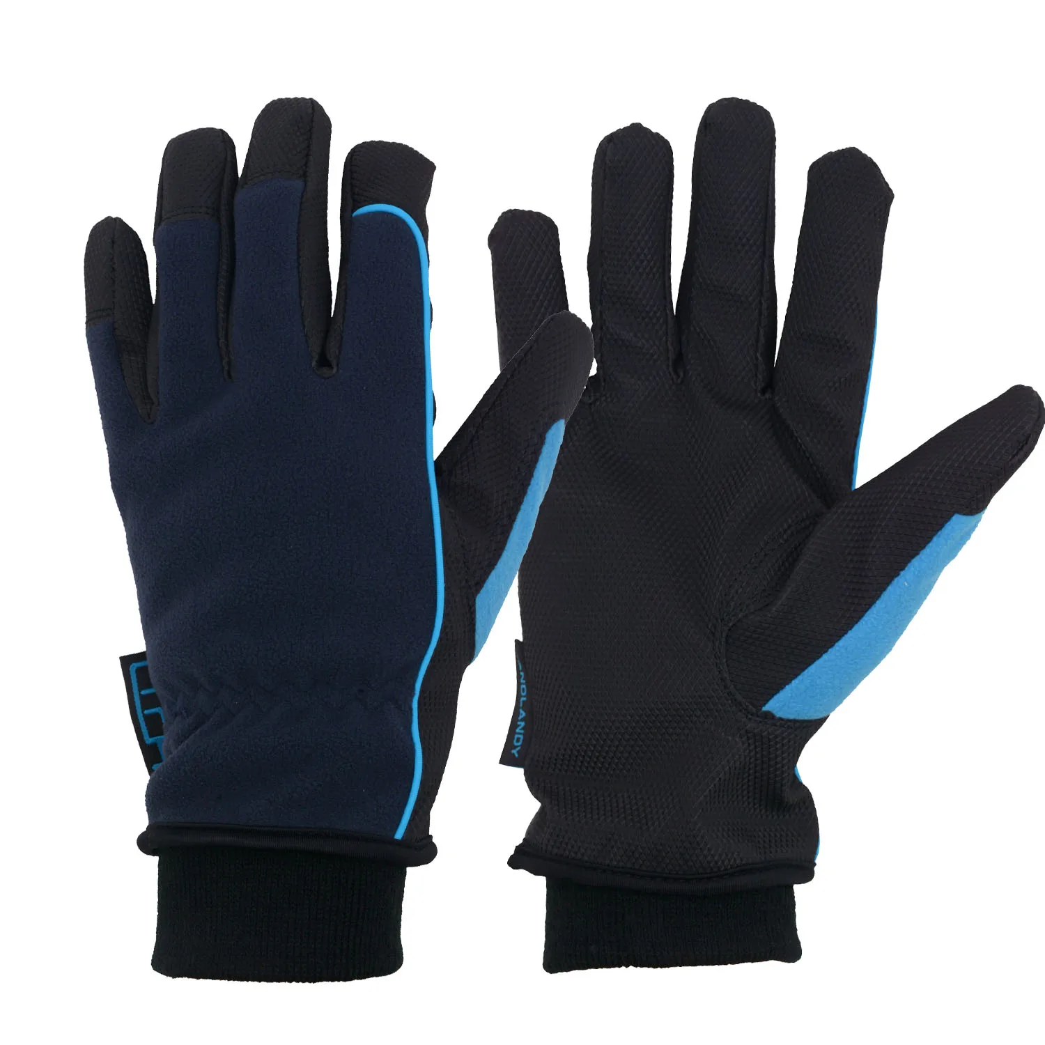 

HANDLANDY hand gloves leather winter work gloves for women,ski gloves water proof, Blue