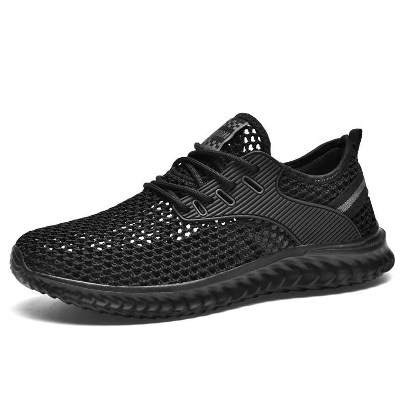 

Factory wholesale fashion breathable sneaker mesh sports running shoes lightweight hollow men's sports shoes