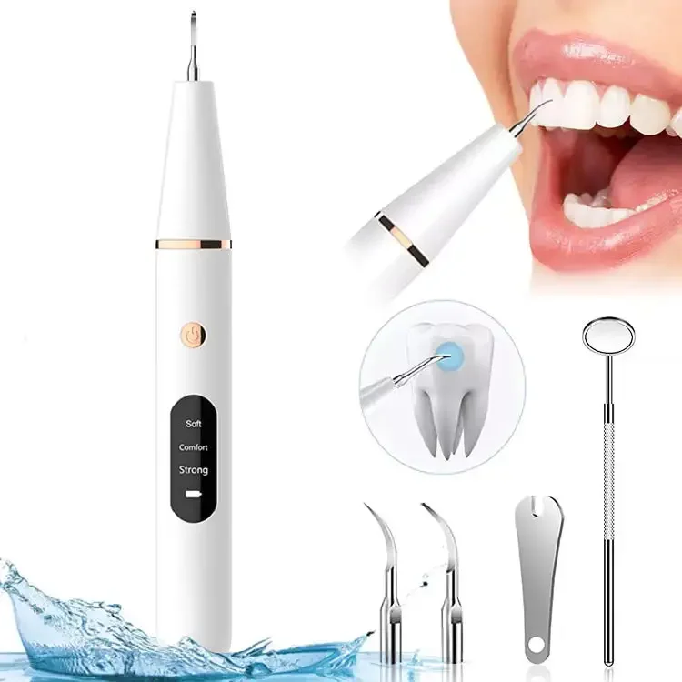 

Hot Sale Electric Dental Calculus Remover with Toothbrush for Teeth Cleaning Stain Removal Ultrasonic Tooth Cleaner Rechargeable