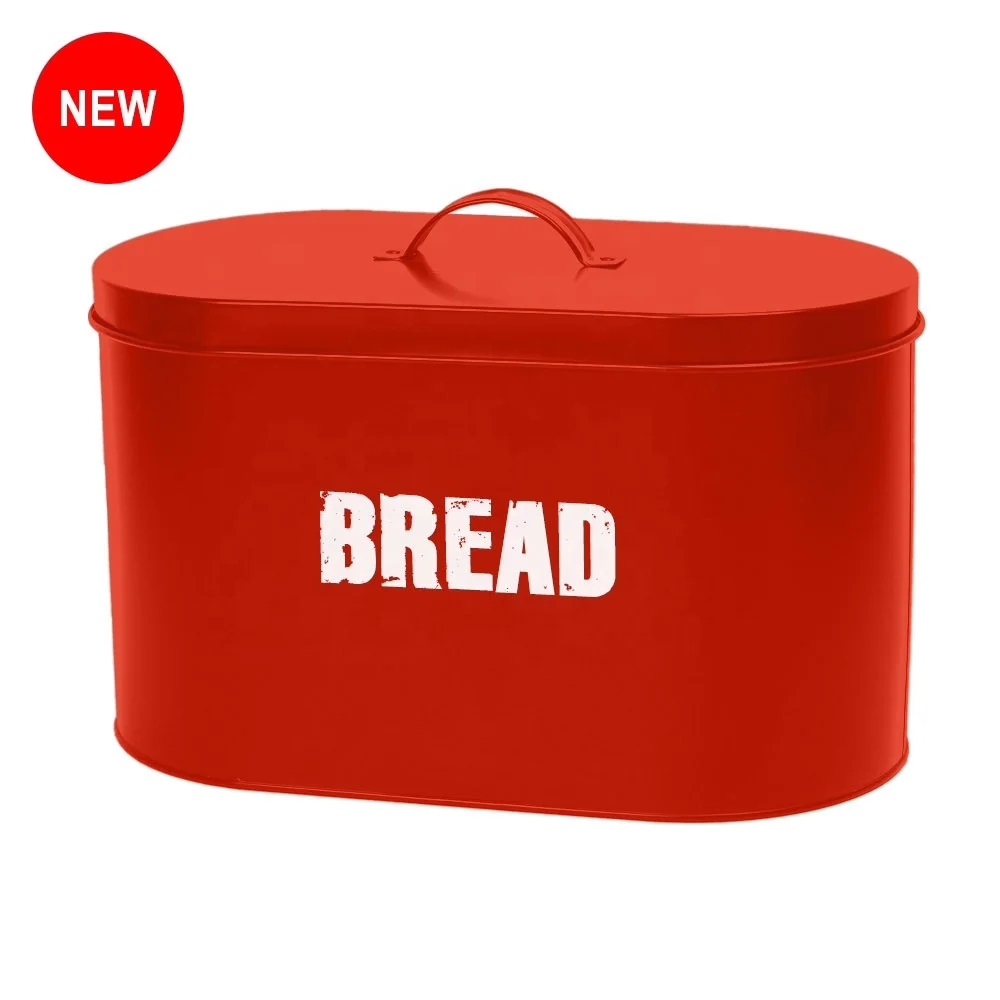 

Amazon Hot Selling Bread Storage Container Kitchen Food Storage Box Metal Bread Bin