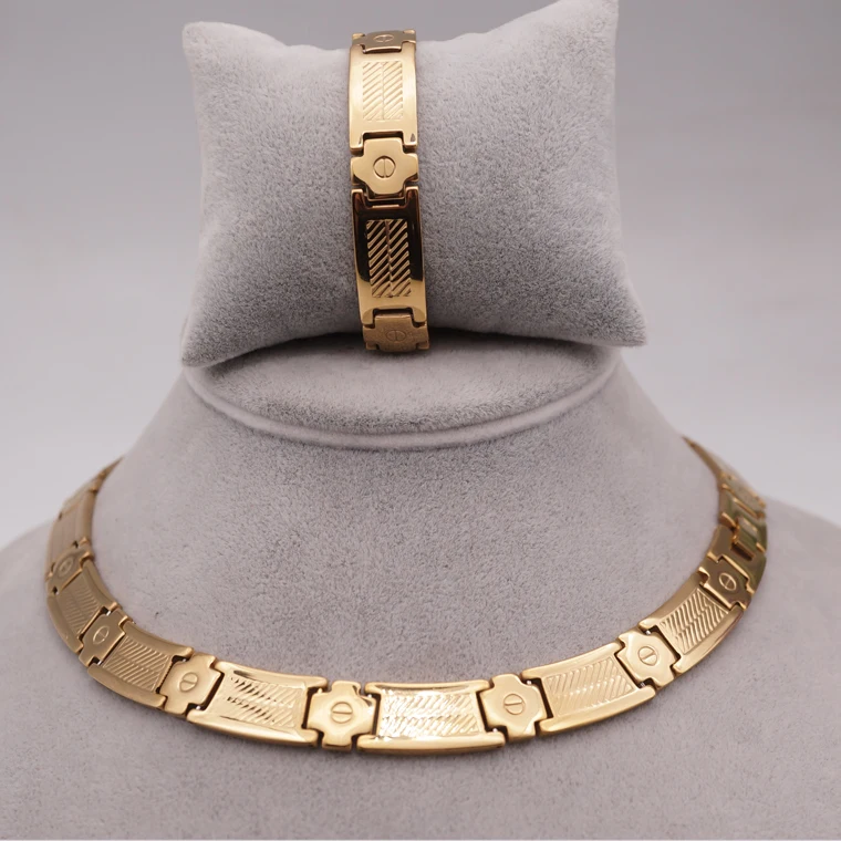 

Factory Stainless Steel Sweet Love Chokers 18K Gold Jewelry Sets