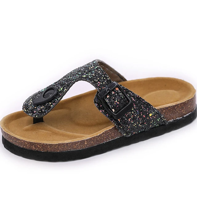 

Female Style Flip flop Summer Flat Cork Sole Sandals for Women and Man, As picture