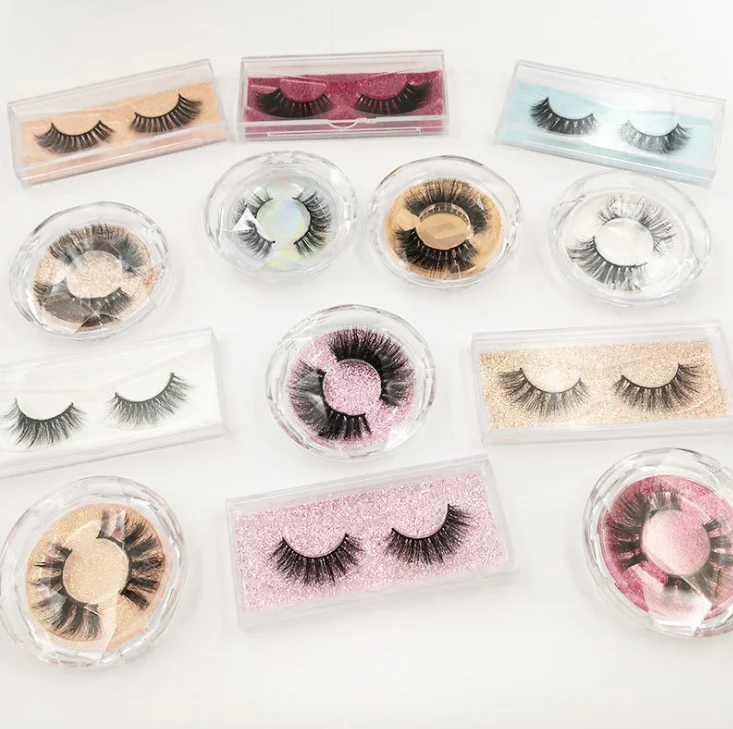 

Free Samples Hand Made Natural Long Style 3D Real Mink Eyelashes, Black